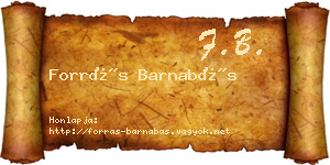 Forrás Barnabás névjegykártya
